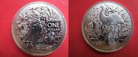 Australien 1 Dollar 1 Unze 1 oz. Silber Silberunze - Australias Coat of Arms - Känguru + Emu - Wapp -