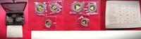 China 3er Set - 10 + 25 + 50 Yuan Gold 1/2 + 1/4 + 1/10 + Silverrring = Bimetall Panda series - scarce -