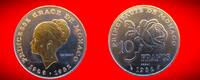 10 Francs 1982 Monaco Essai - Grazia Patrizia - Princess Grace - Kelly - geschwärzt - teilvergoldet prfr