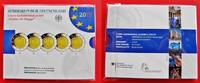 BRD Gedenkmünzenset 5 x 2 Euro Original BRD Gedenkmünzen-Satz 5x 2 € ADFGJ komplett - 30 Jahre EU-Flagge -