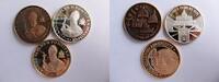 Vatikan / Rom Satz, 3 St., Medaillen Set in Gold, Silber und Bronze, Wallfahrt / Pilger, Johannes Paul II. -