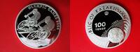 Kasachstan 100 Tenge Kazakhstan, Olympische Spiele 2004 Athen, Silber, Radrennfahrer, Proof,