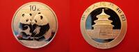 China 10 Yuan Silber, Panda, Silberpanda, 1 Unze, Silberunze, 31,1g, -