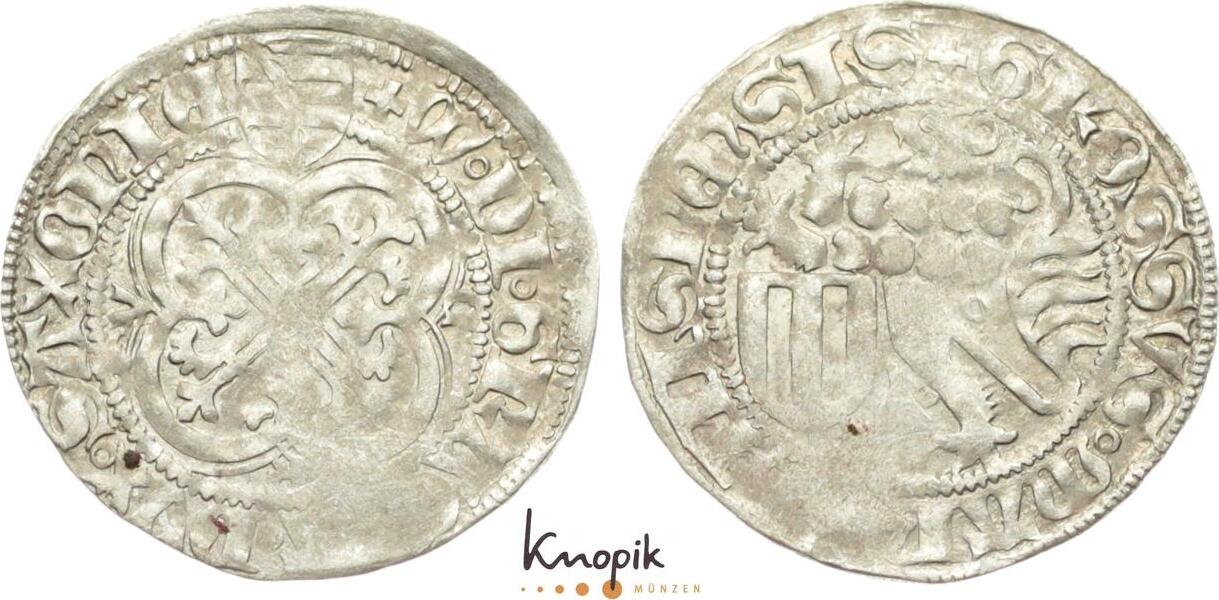 SachsenMarkgrafschaft Meißen Rautengroschen 1457 Wilhelm III., Herzog