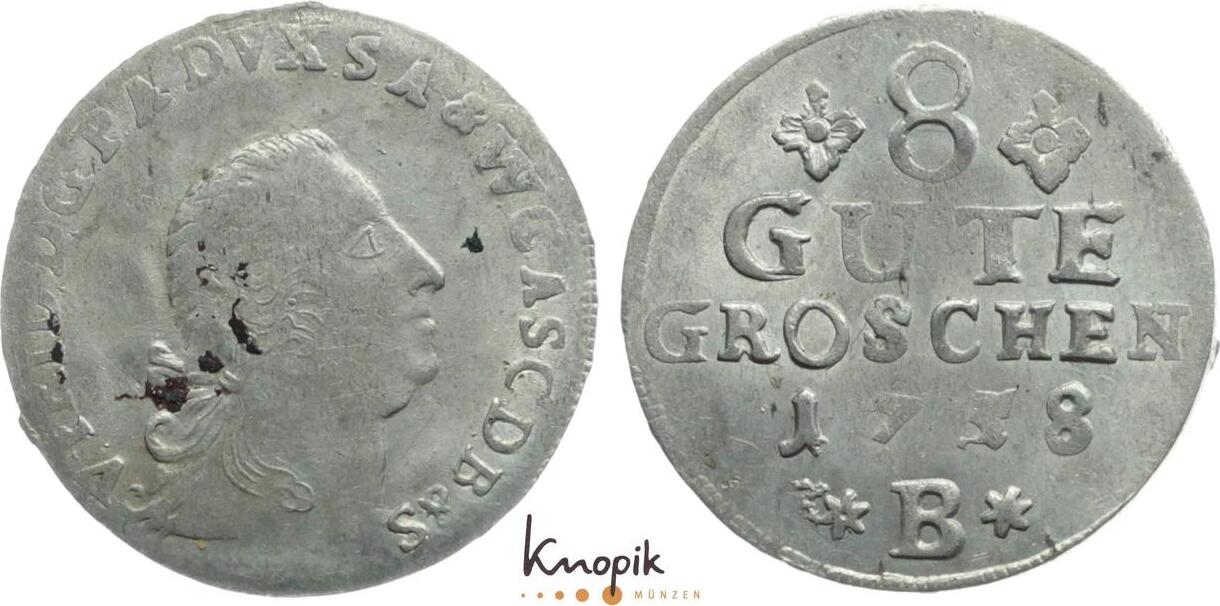 Anhalt-Bernburg 8 Gute Groschen 1758 B Victor Friedrich 1721-1765 ...