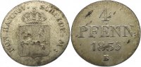 Braunschweig-Calenberg-Hannover, ab 1692 Kftm. Han 4 Pfennig Wilhelm IV. 1830-1837. -