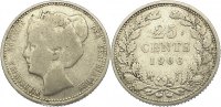 Niederlande-Königreich 25 Cents Wilhelmina I. 1890-1948. -