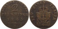 Brandenburg-Preußen Cu 2 Pfennig Friedrich Wilhelm IV. 1840-1861. -