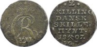 Norwegen 2 Skilling Christian VII. 1766-1808. -