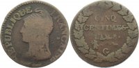 Frankreich Cu 5 Centimes Erste Republik 1793-1799. -