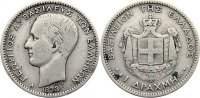 Griechenland 1 Drachme George I. 1863-1913. -