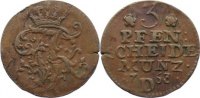 Brandenburg-Preußen Cu 3 Pfennig Friedrich II. 1740-1786. -