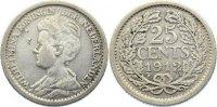 Niederlande-Königreich 25 Cents Wilhelmina I. 1890-1948. -