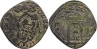 Italien-Kirchenstaat Cu Quattrino MDC Clemens VIII. 1592-1605. -