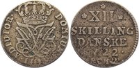 Norwegen 12 Skilling Friedrich IV. 1699-1730. -