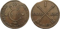 Schweden Skilling Karl XIV. Johann 1818-1844. -