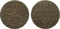 Norwegen 8 Skilling Friedrich IV. 1699-1730. -