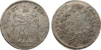 Frankreich 5 Francs AN 6 Erste Republik 1793-1799. -