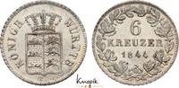 Württemberg 6 Kreuzer Wilhelm I. 1816-1864. -