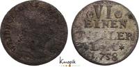 Anhalt-Bernburg 1/6 Taler Victor Friedrich 1721-1765. -