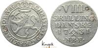 Norwegen 8 Skilling Christian VI. 1730-1746. -