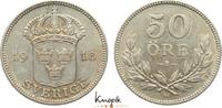 Schweden 50 Öre 1 Gustav V. 1907-1950. -