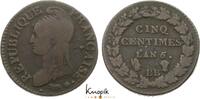 Frankreich 5 Centimes Erste Republik 1793-1799. -