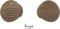 Sachsen-Gotha-Altenburg Einseitiger Kupferheller Friedrich I. 1675-1691. -