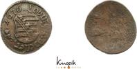 Sachsen-Gotha-Altenburg Einseitiger Kupferheller Friedrich I. 1675-1691. -