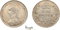 Großbritannien 6 Pence Victoria 1837-1901. -