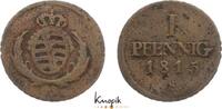Sachsen-Albertinische Linie Cu Pfennig Friedrich August I. 1806-1827. -