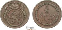 Pfalz, Kurlinie Cu 1/4 Kreuzer Karl Theodor 1742-1799. -