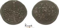 Sachsen-Gotha-Altenburg Cu Heller Friedrich III. 1732-1772. -