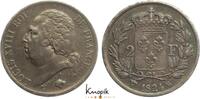 Frankreich 2 Francs Ludwig XVIII. 1814, 1815-1824. -