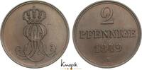 Braunschweig-Calenberg-Hannover, ab 1692 Kftm. Han Cu 2 Pfennig Ernst August 1837-1851. -