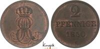 Braunschweig-Calenberg-Hannover, ab 1692 Kftm. Han Cu 2 Pfennig Ernst August 1837-1851. -