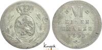 Hessen-Kassel 1/6 Taler Wilhelm II. 1821-1847. -