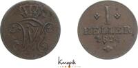 Hessen-Kassel Cu Heller Wilhelm II. 1821-1847. -