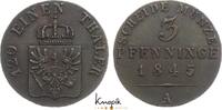 Brandenburg-Preußen Cu 3 Pfennig Friedrich Wilhelm IV. 1840-1861. -