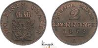Brandenburg-Preußen Cu 2 Pfennig Friedrich Wilhelm IV. 1840-1861. -