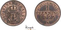Brandenburg-Preußen Cu 1 Pfennig Wilhelm I. 1861-1888. -