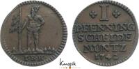 Braunschweig-Calenberg-Hannover, ab 1692 Kftm. Han Cu Pfennig Georg II. 1727-1760. -