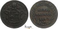Italien-Kirchenstaat Cu 1/2 Baiocco Gregor XVI. 1831-1846. -