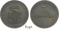 Italien-Parma Cu 3 Centesimi Maria Luigia 1815-1847. -