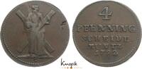 Braunschweig-Calenberg-Hannover, ab 1692 Kftm. Han Cu 4 Pfennig Georg III. 1760-1820. -