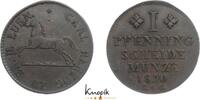 Braunschweig-Wolfenbüttel Cu Pfennig Karl 1815-1830. -