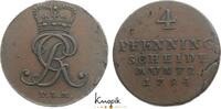 Braunschweig-Calenberg-Hannover, ab 1692 Kftm. Han Cu 4 Pfennig Georg III. 1760-1820. -