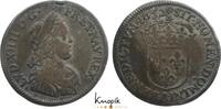 Frankreich 1/4 Écu à la mèche longue 165 Ludwig XIV. 1643-1715. -