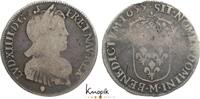 Frankreich 1/4 Écu à la mèche longue 165 Ludwig XIV. 1643-1715. -