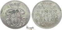 Württemberg 1/6 Taler Karl Eugen 1744-1793. -